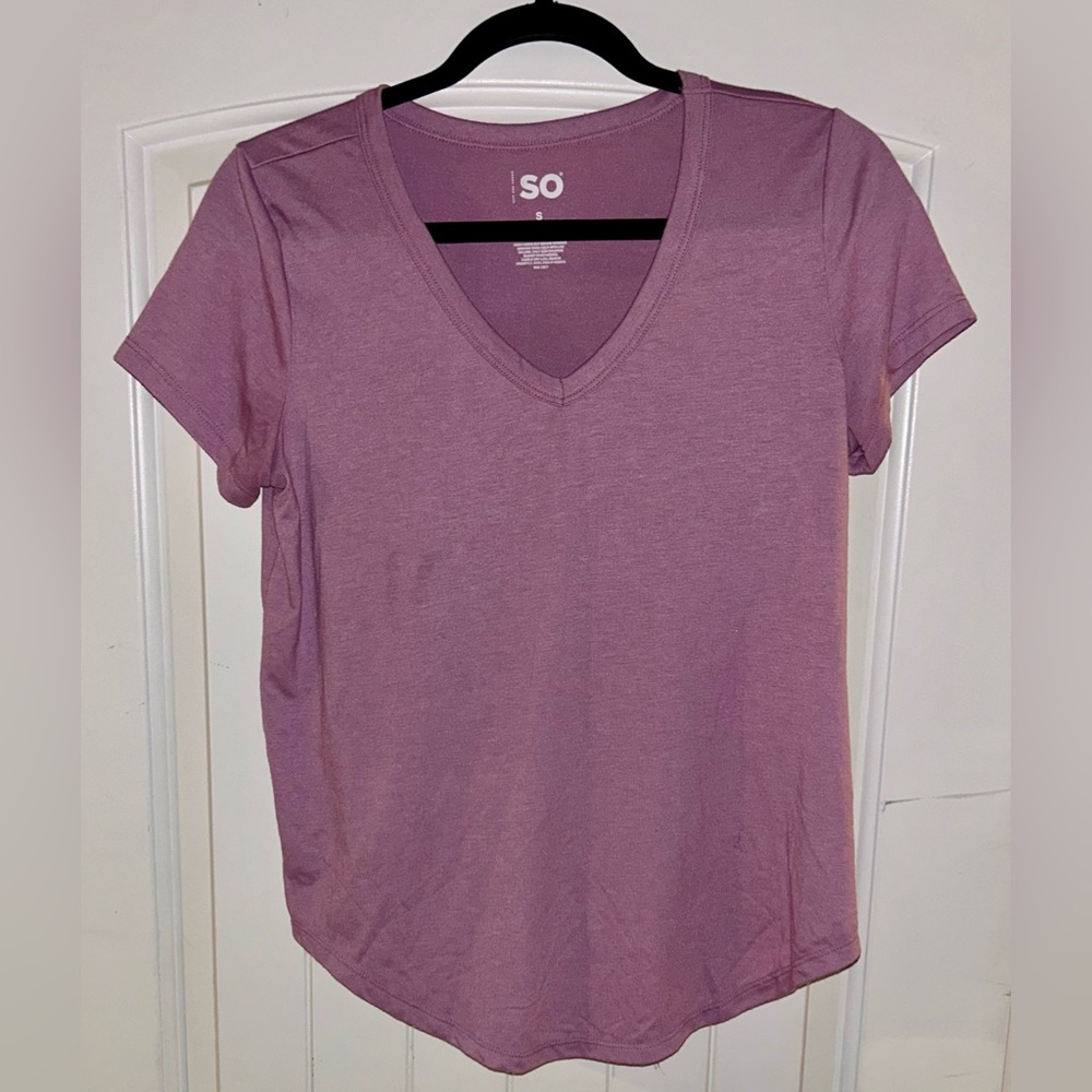 SO Mauve V-Neck Tee
